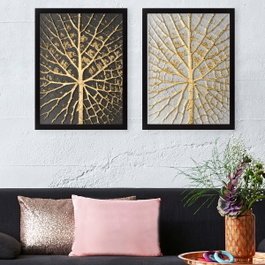 Wallity SET_034 Cuadros Decorativos Enmarcados Multicolor (2 Piezas)